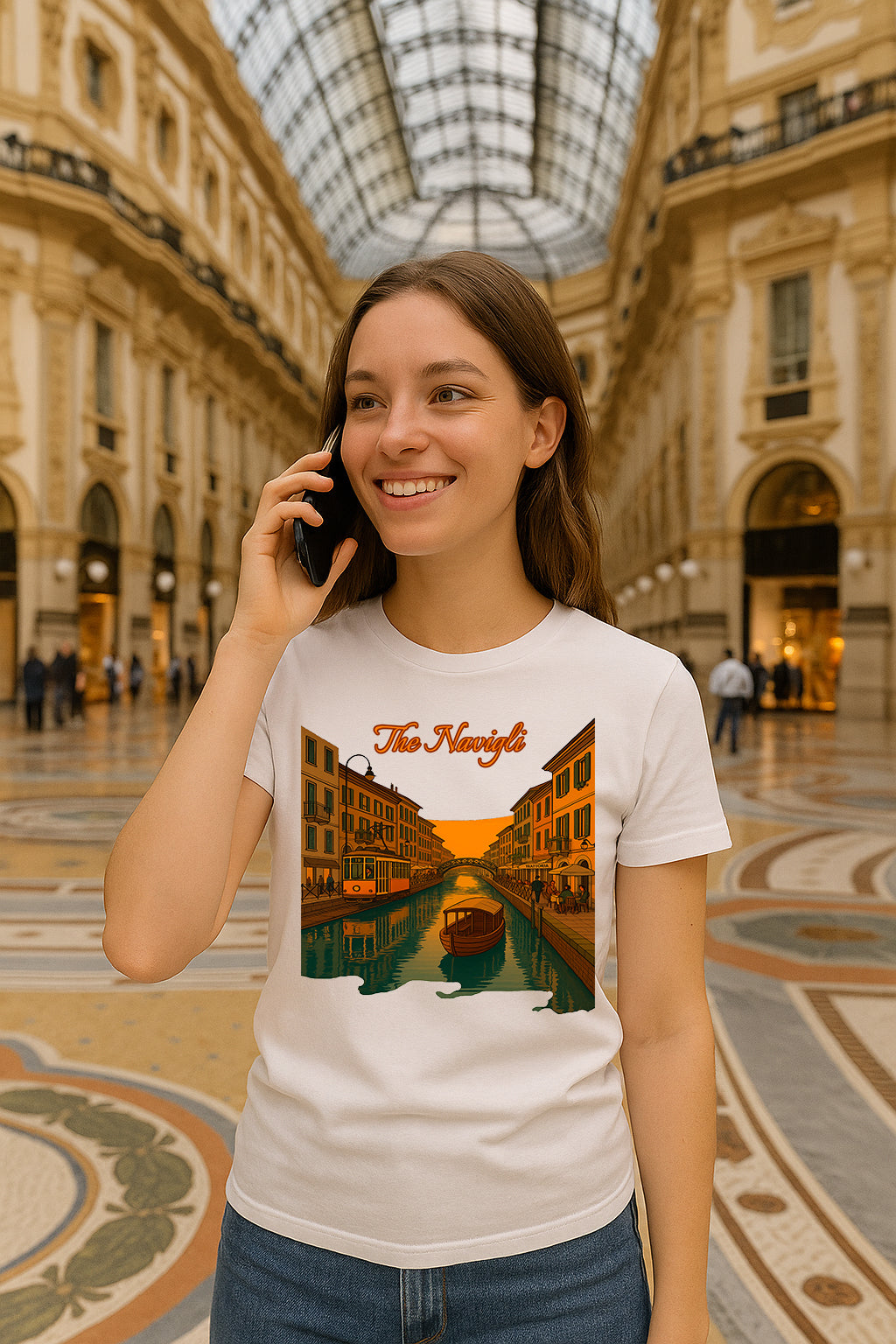 The Navigli – Women’s Vintage Milan T-Shirt