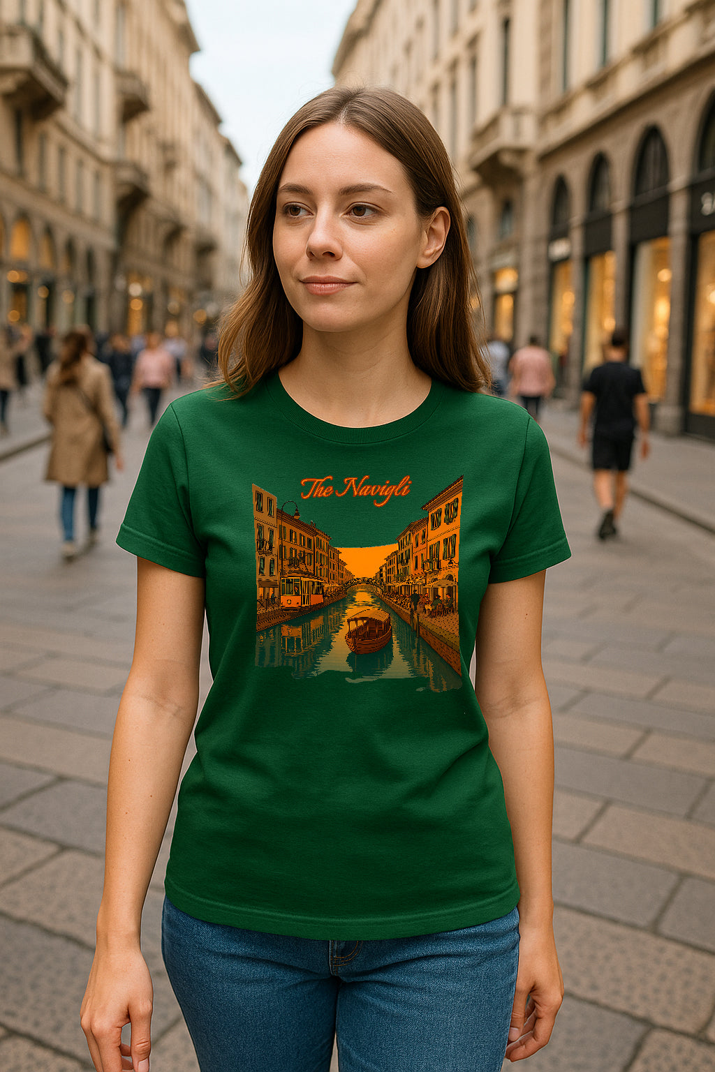 The Navigli – Women’s Vintage Milan T-Shirt
