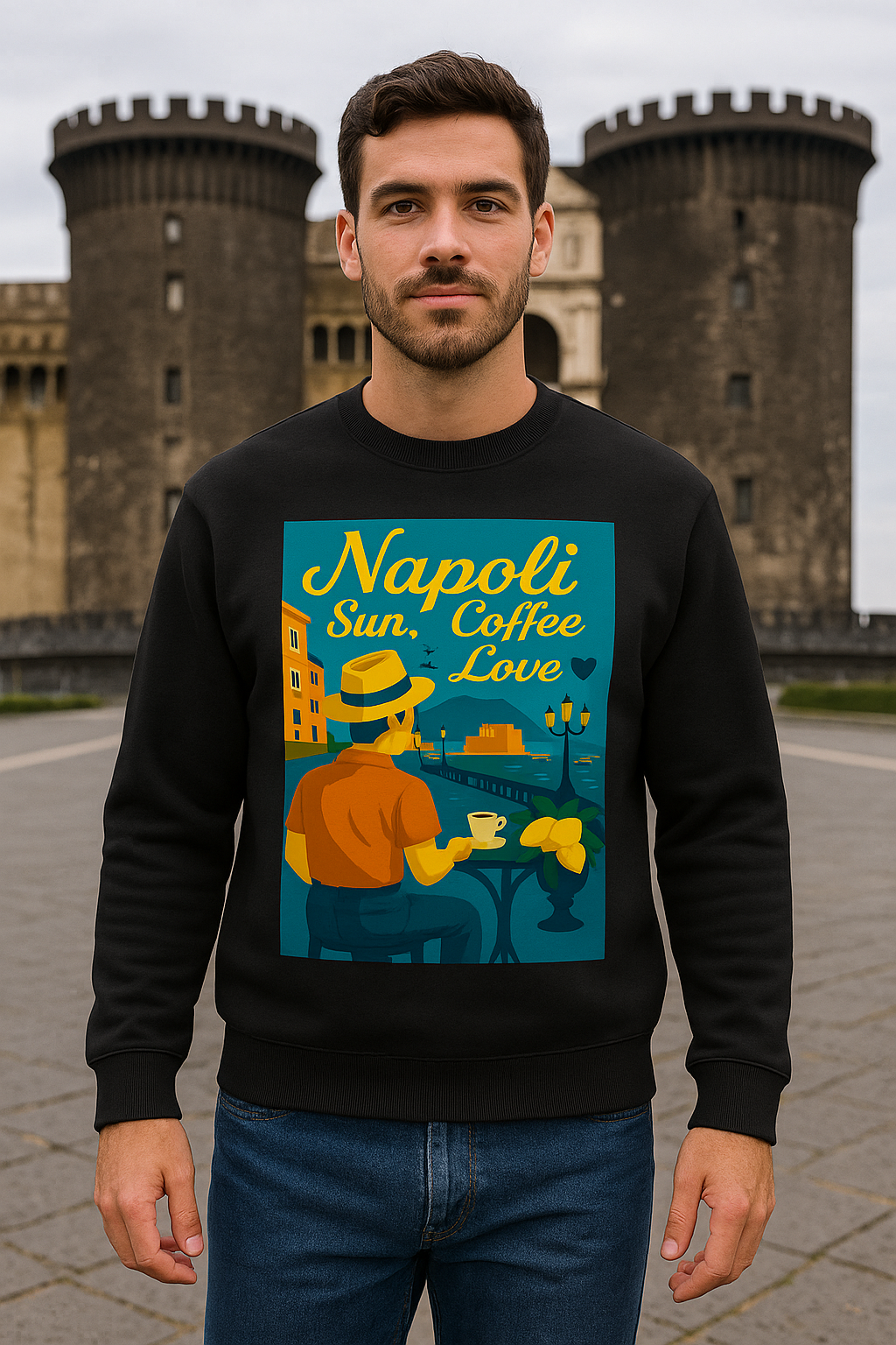 Naples Coffee Sun & Love – Men’s Sweatshirt