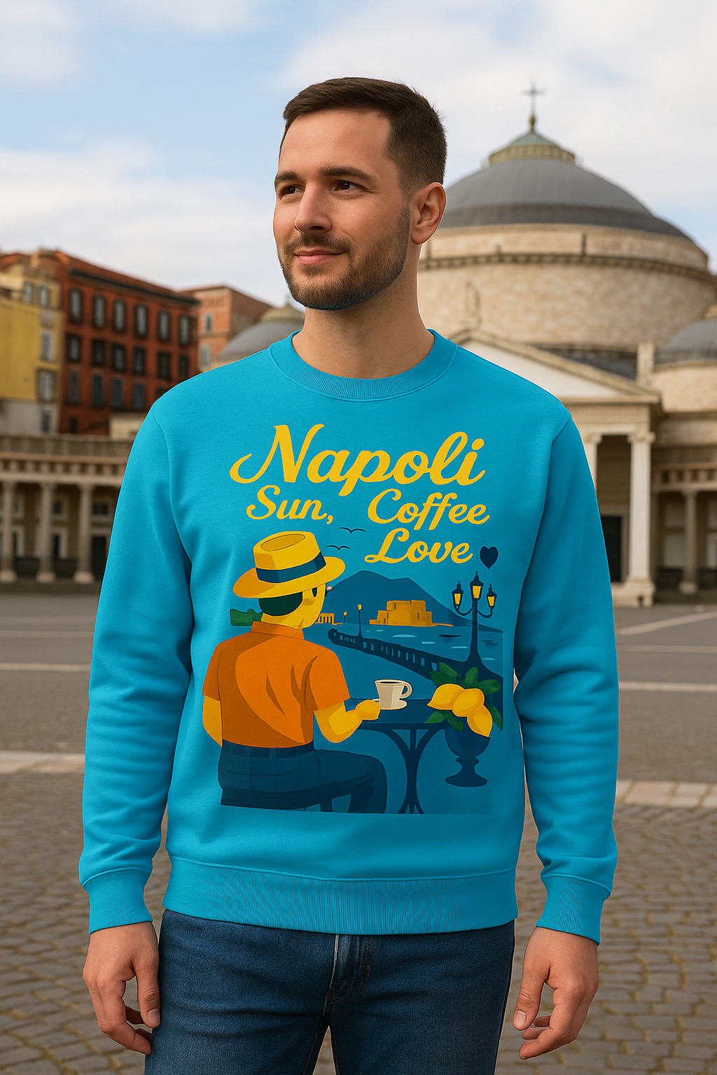 Naples Coffee Sun & Love – Men’s Sweatshirt