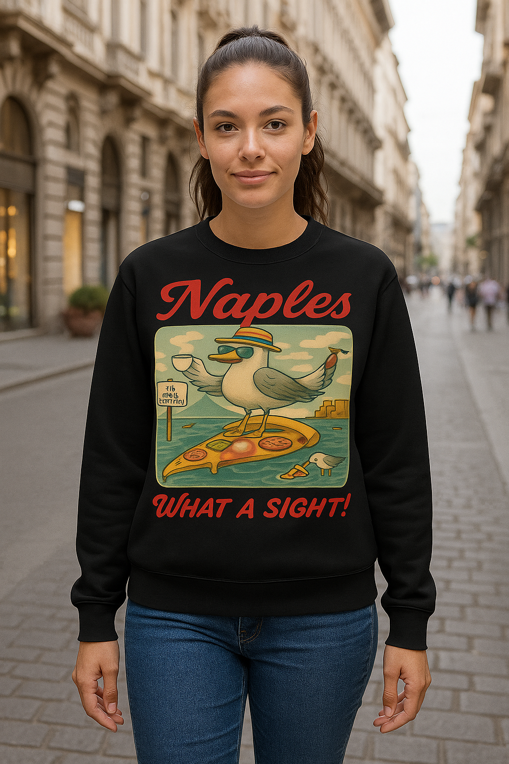Naples Pizza Surf – Women’s Sweatshirt