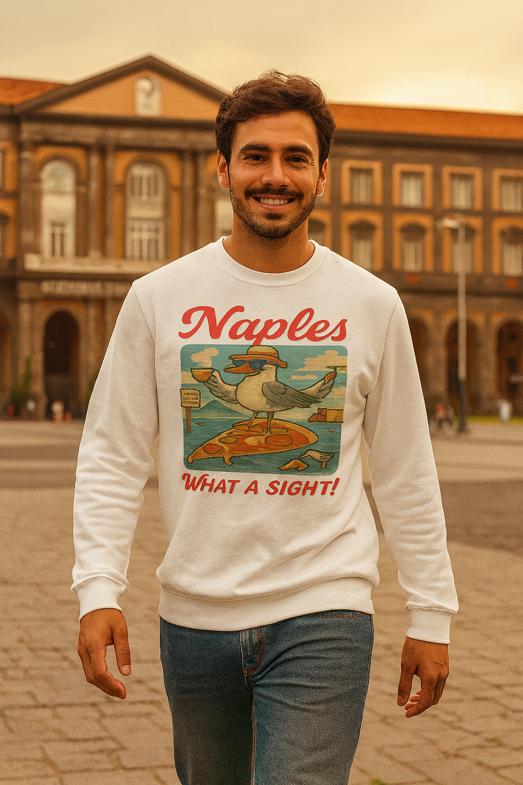 Naples Pizza Surf – Men’s Sweatshirt