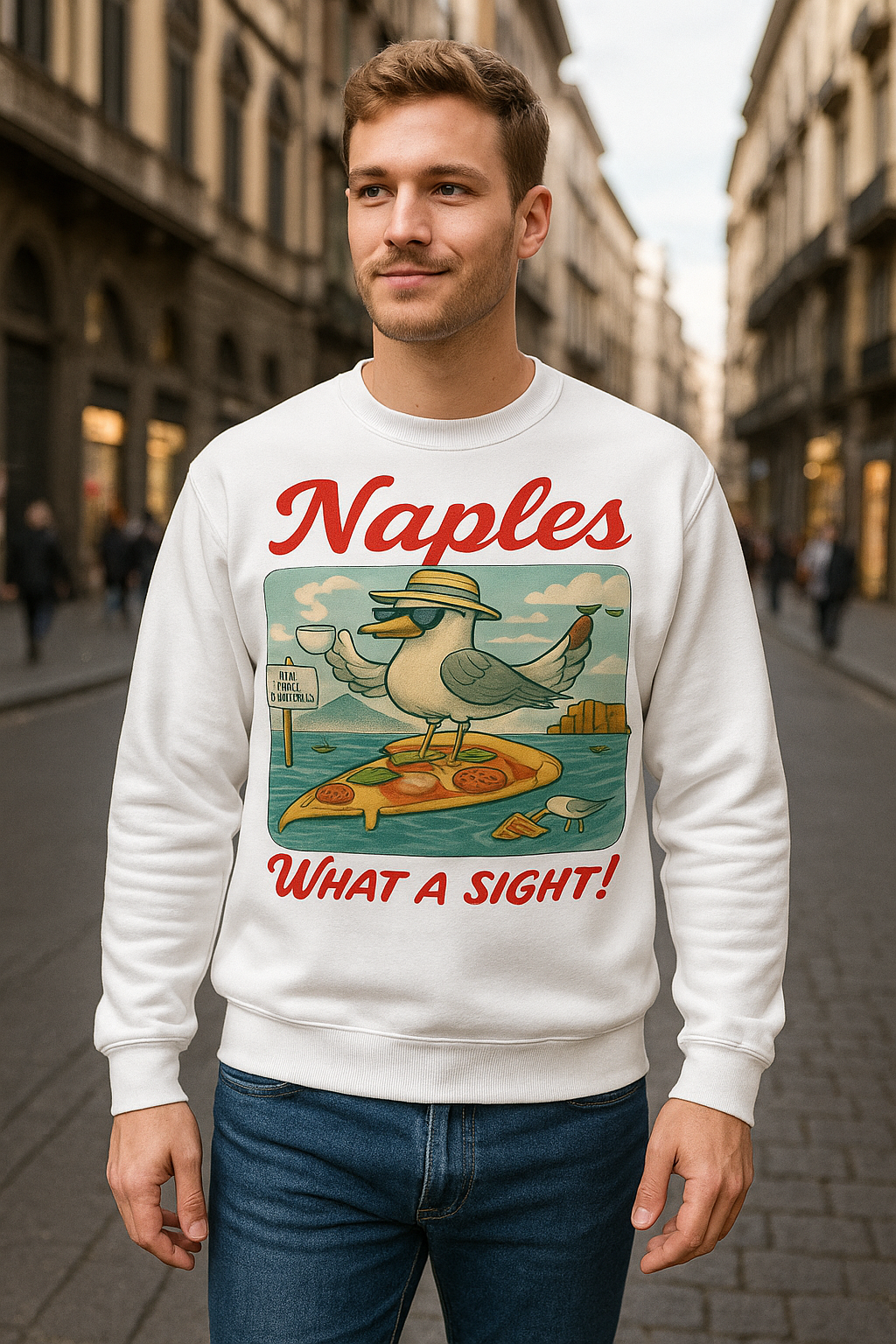 Naples Pizza Surf – Men’s Sweatshirt