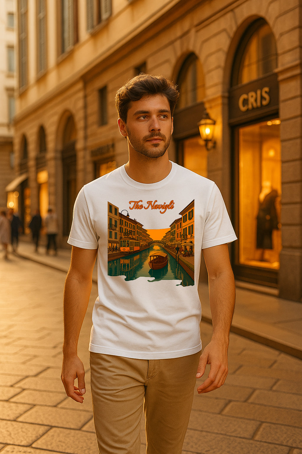 The Navigli – Men’s Vintage Milan T-Shirt